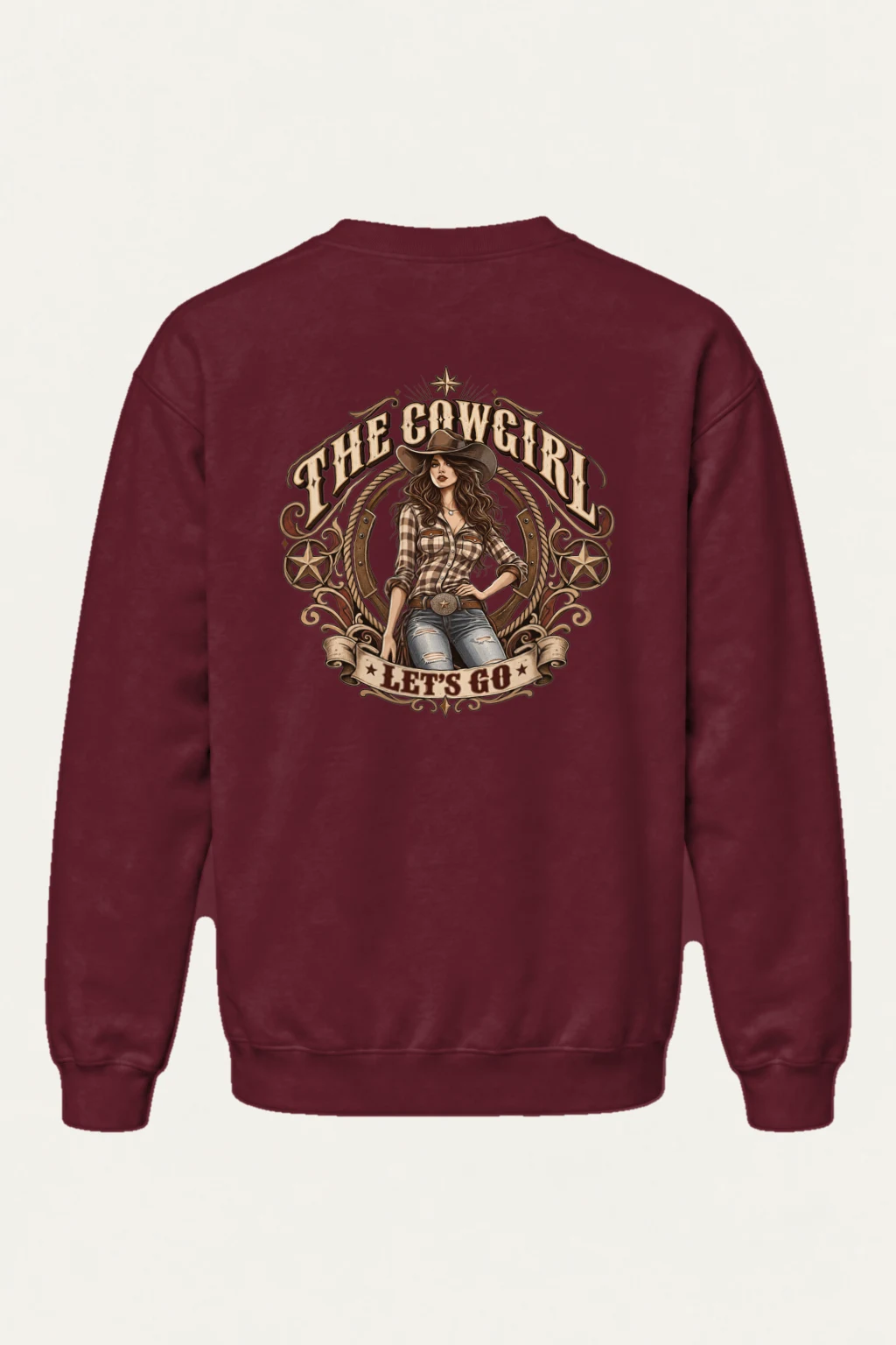 "Cowgirl Let's Go" Heavy Blend Unisex Crewneck Sweatshirt | Gildan 18000