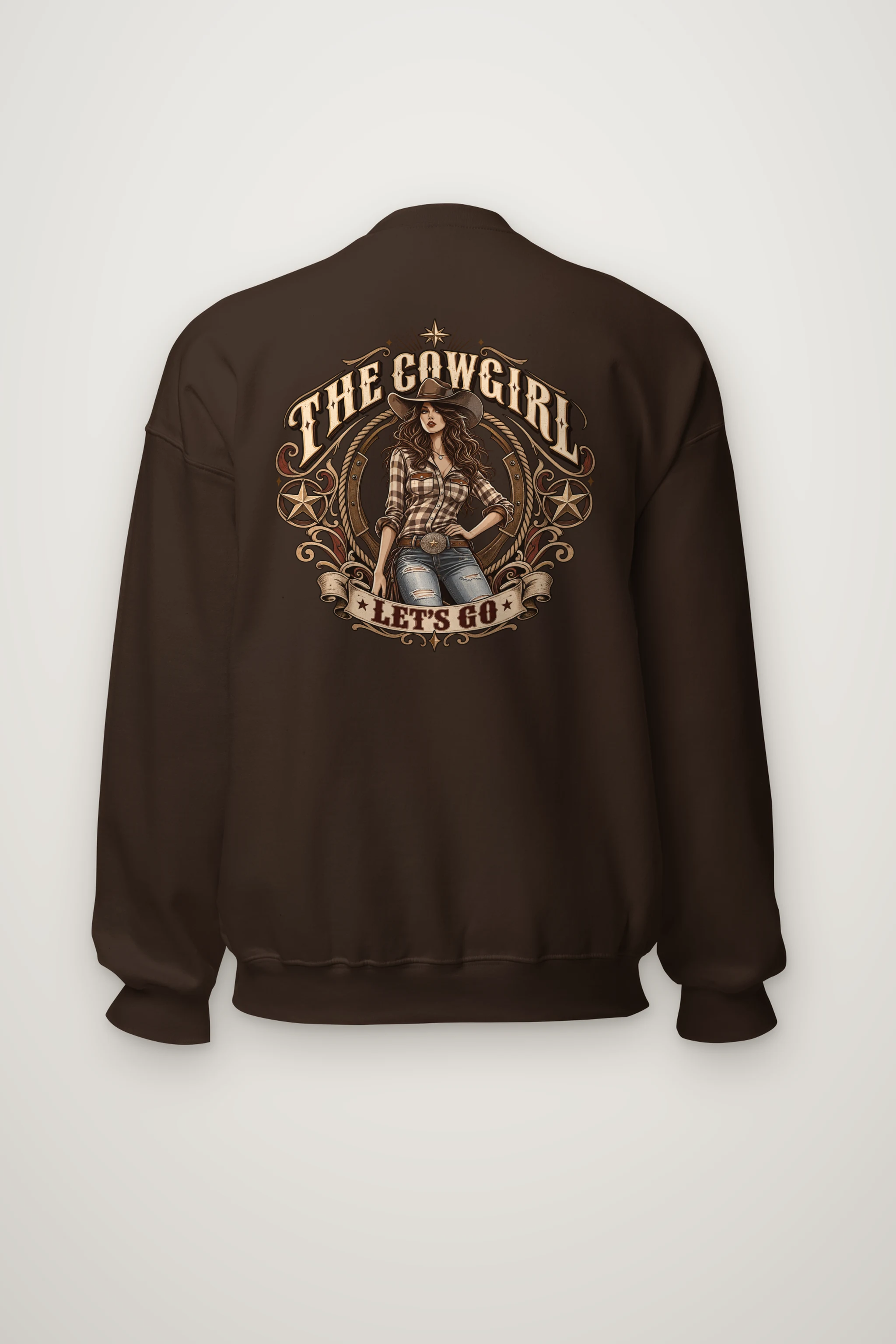 "Cowgirl Let's Go" Heavy Blend Unisex Crewneck Sweatshirt