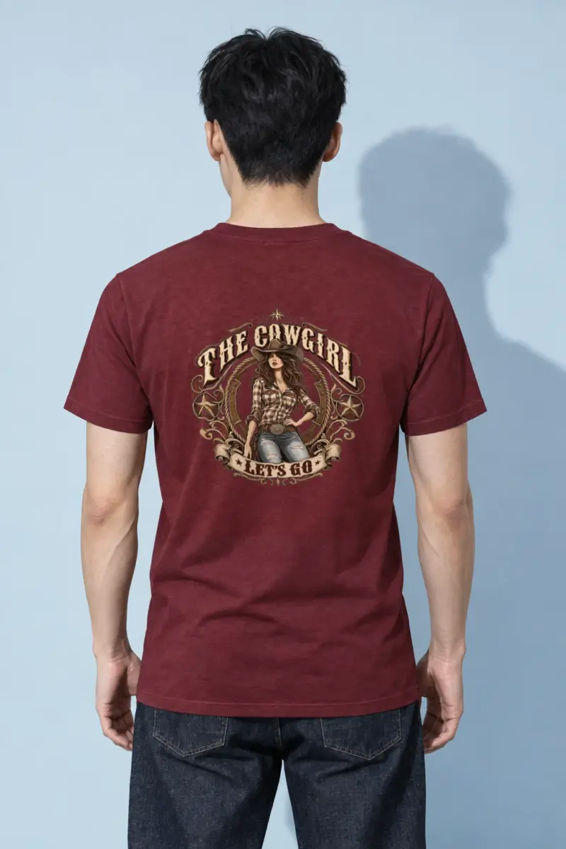 "Cowgirl Let's Go" Heavyweight Unisex Crewneck T-shirt