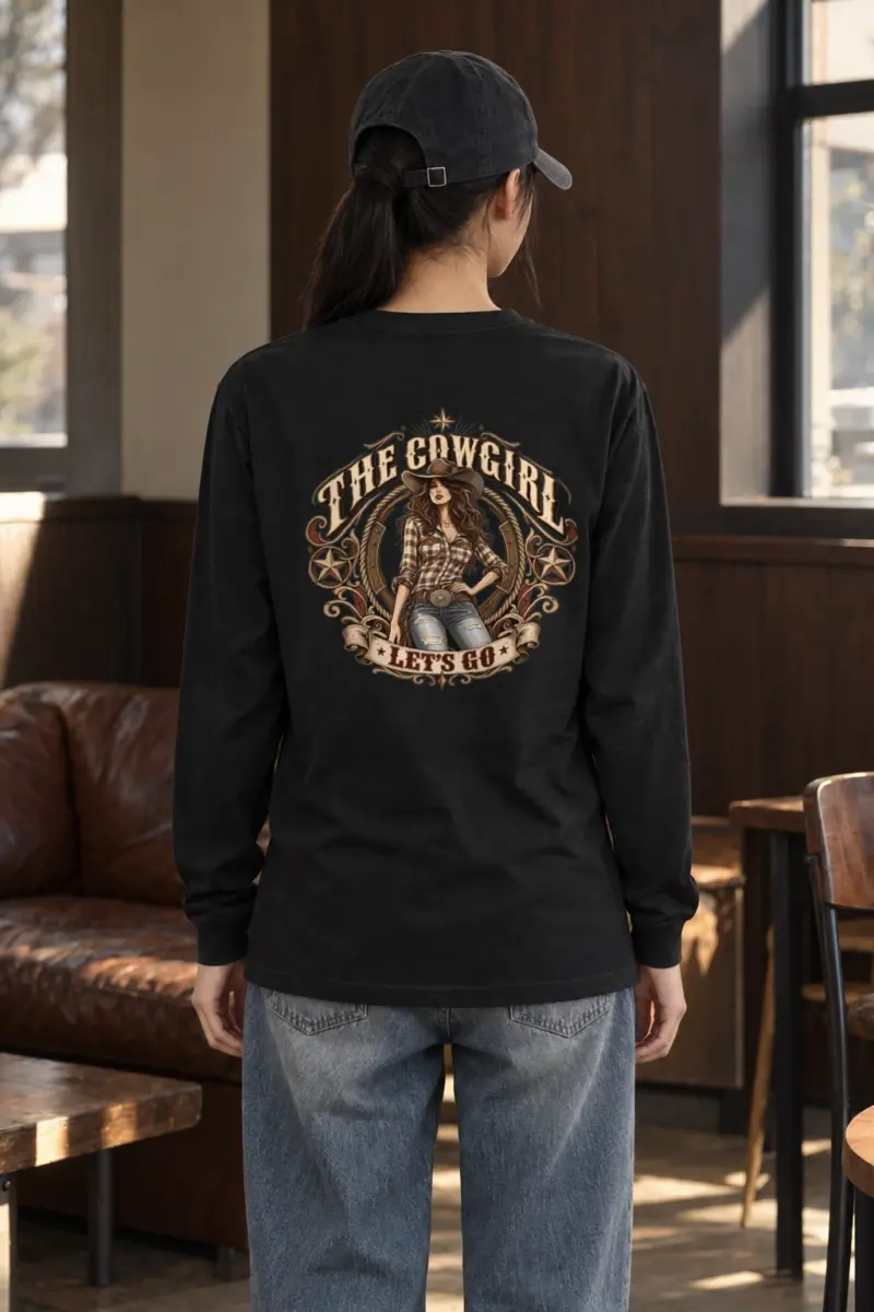 "Cowgirl Let's Go" Unisex Longsleeve T-shirt | Gildan 2400