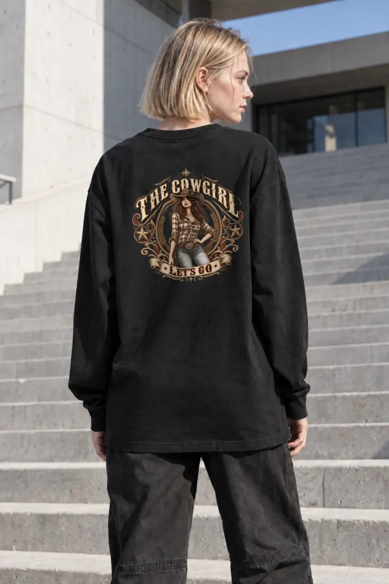 "Cowgirl Let's Go" Unisex Longsleeve T-shirt | Gildan 2400