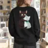 "Cozy Cat Duo" Heavy Blend Unisex Crewneck Sweatshirt | Gildan 18000