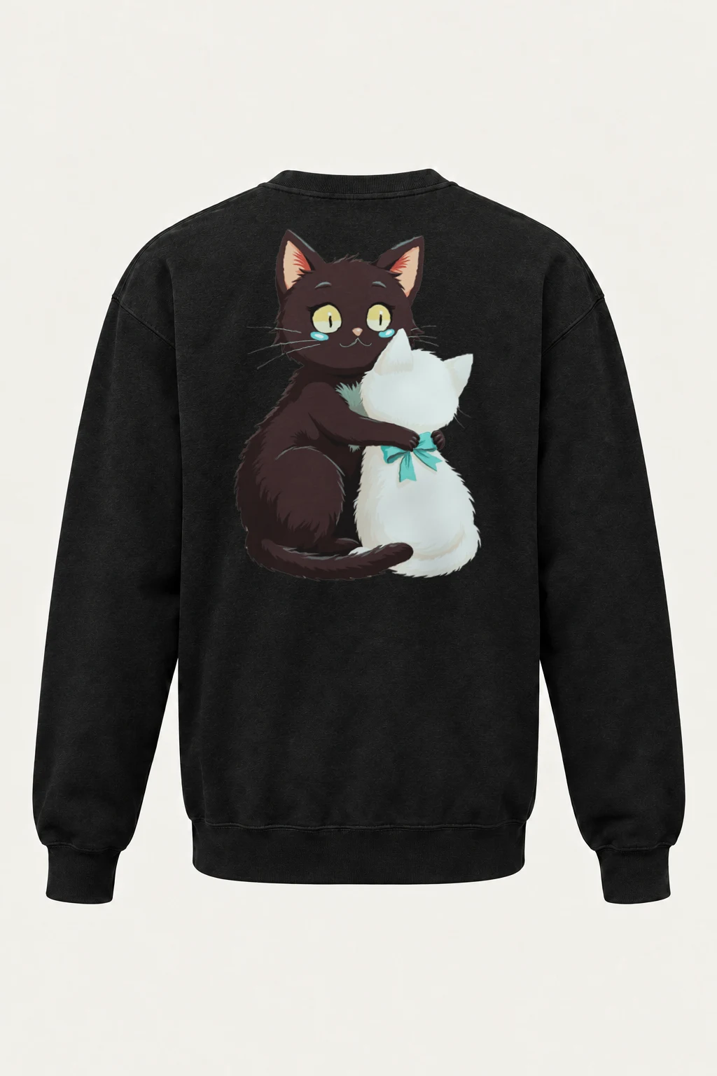 "Cozy Cat Duo" Heavy Blend Unisex Crewneck Sweatshirt | Gildan 18000
