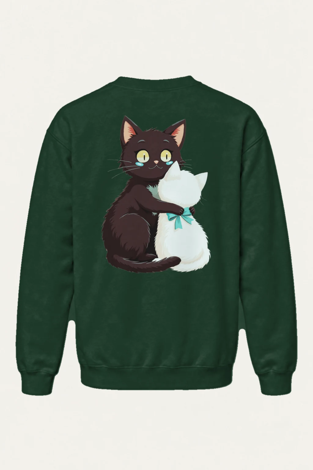 "Cozy Cat Duo" Heavy Blend Unisex Crewneck Sweatshirt | Gildan 18000
