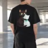 "Cozy Cat Pair" Heavyweight Unisex Crewneck T-shirt | Gildan 5000