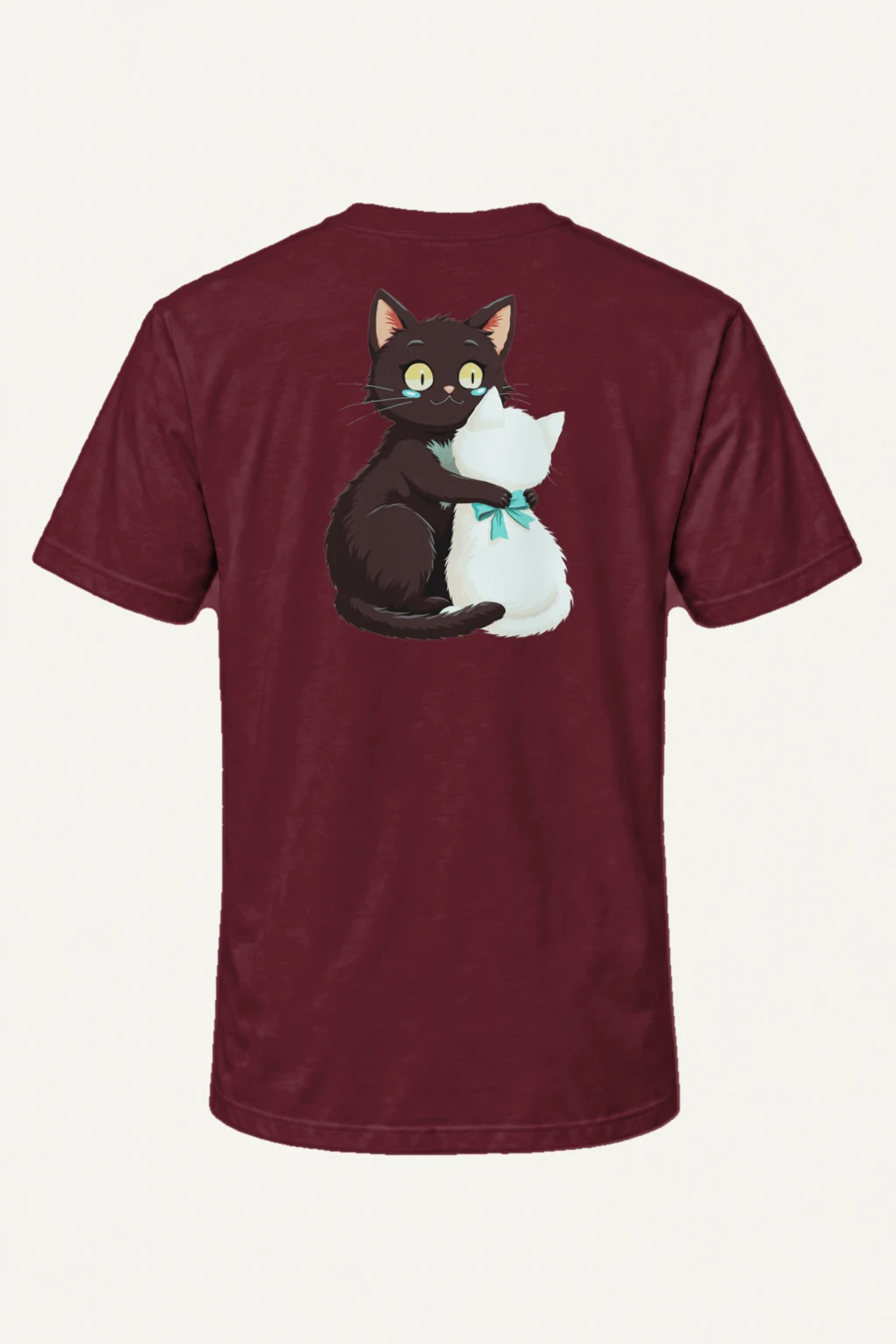 "Cozy Cat Pair" Heavyweight Unisex Crewneck T-shirt | Gildan 5000