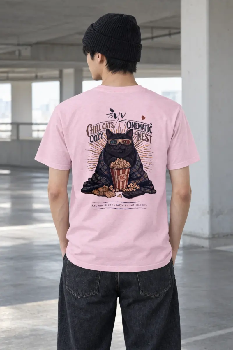 "Cozy Cinematic Nest" Heavyweight Unisex Crewneck T-shirt | Gildan 5000