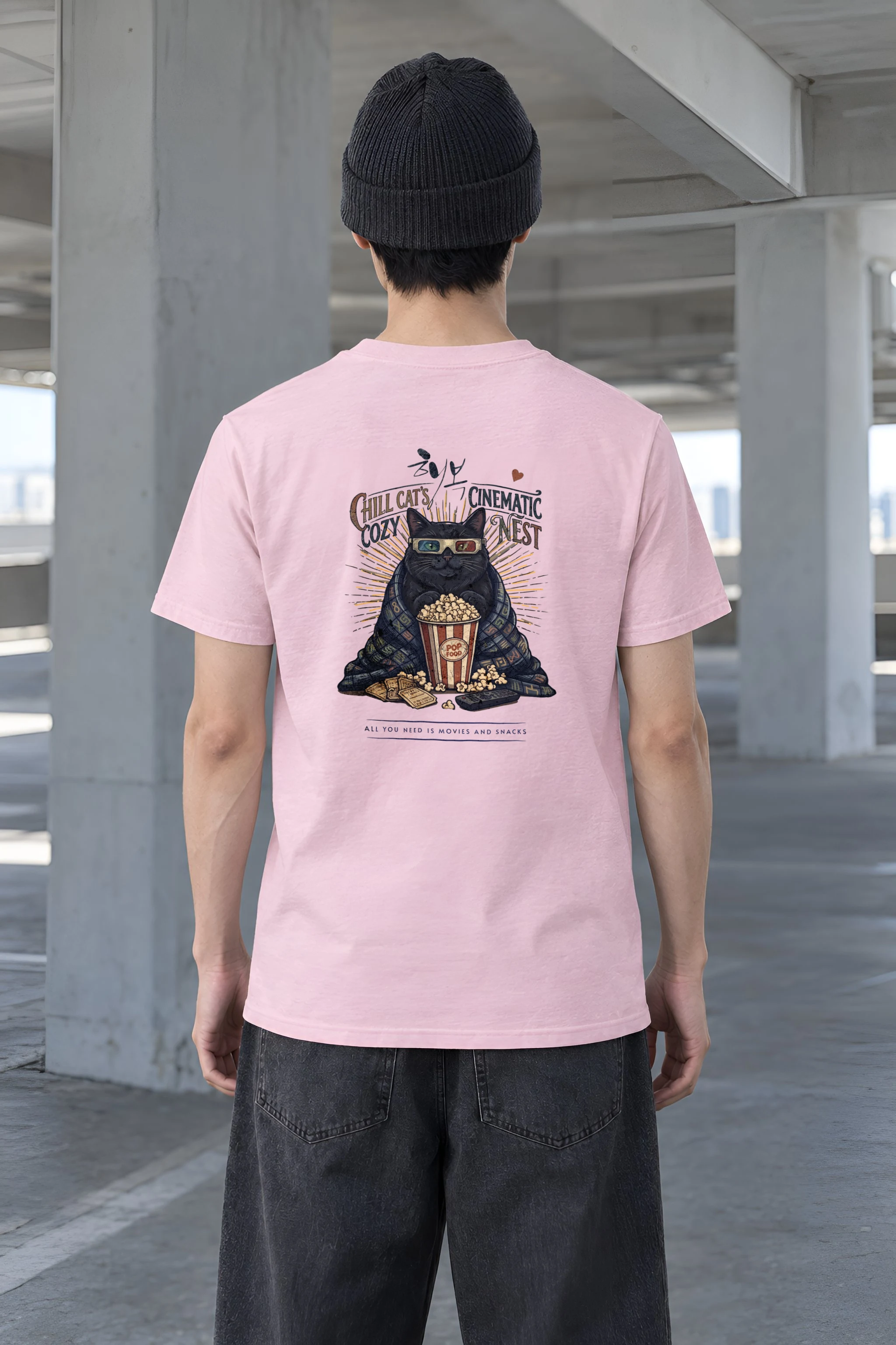 "Cozy Cinematic Nest" Heavyweight Unisex Crewneck T-shirt