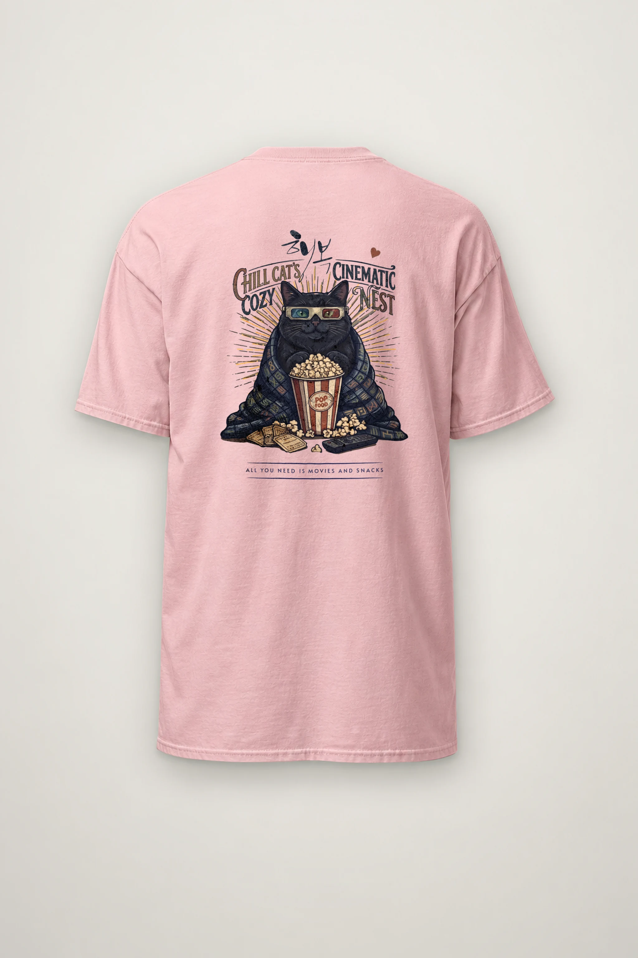 "Cozy Cinematic Nest" Heavyweight Unisex Crewneck T-shirt