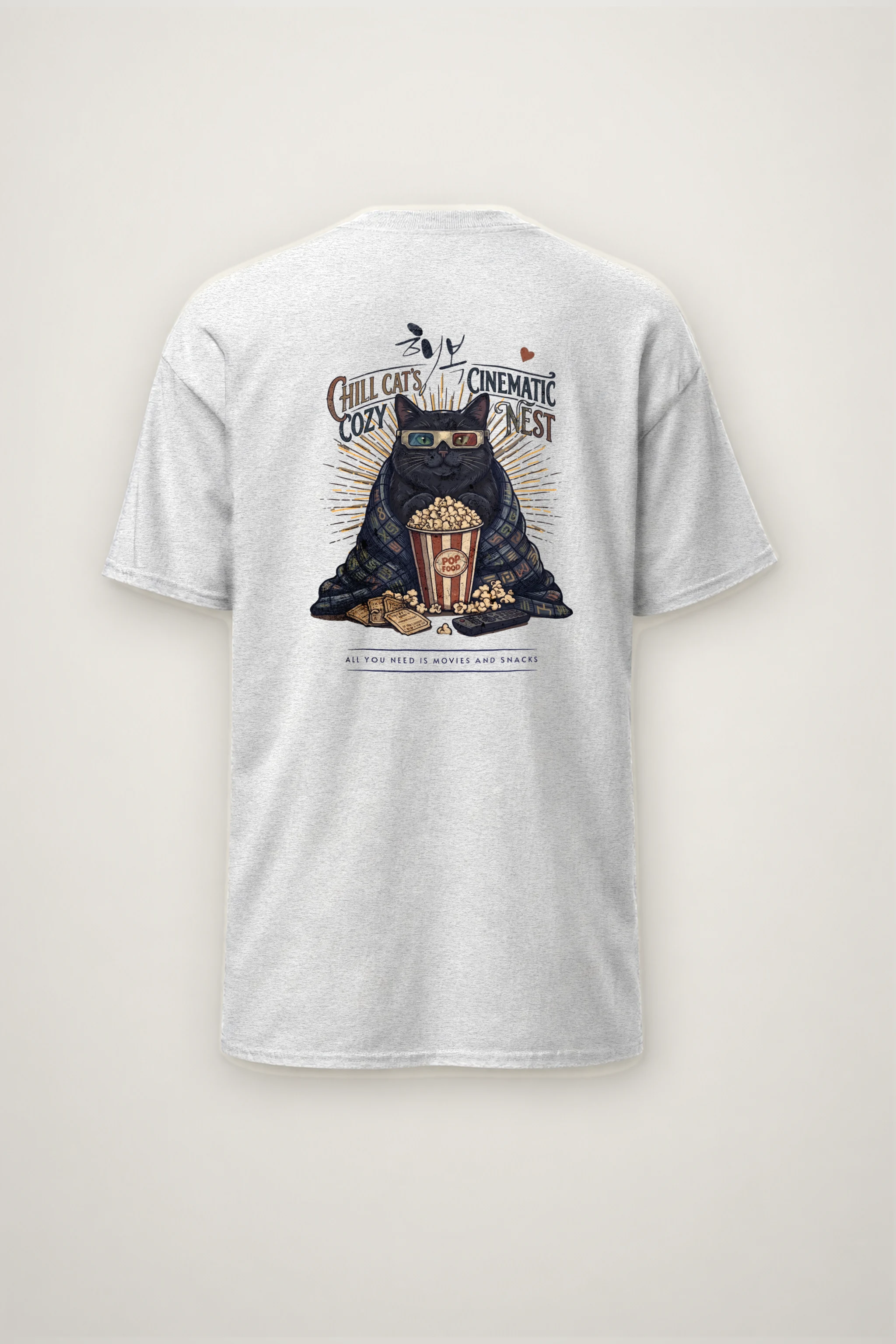 "Cozy Cinematic Nest" Heavyweight Unisex Crewneck T-shirt