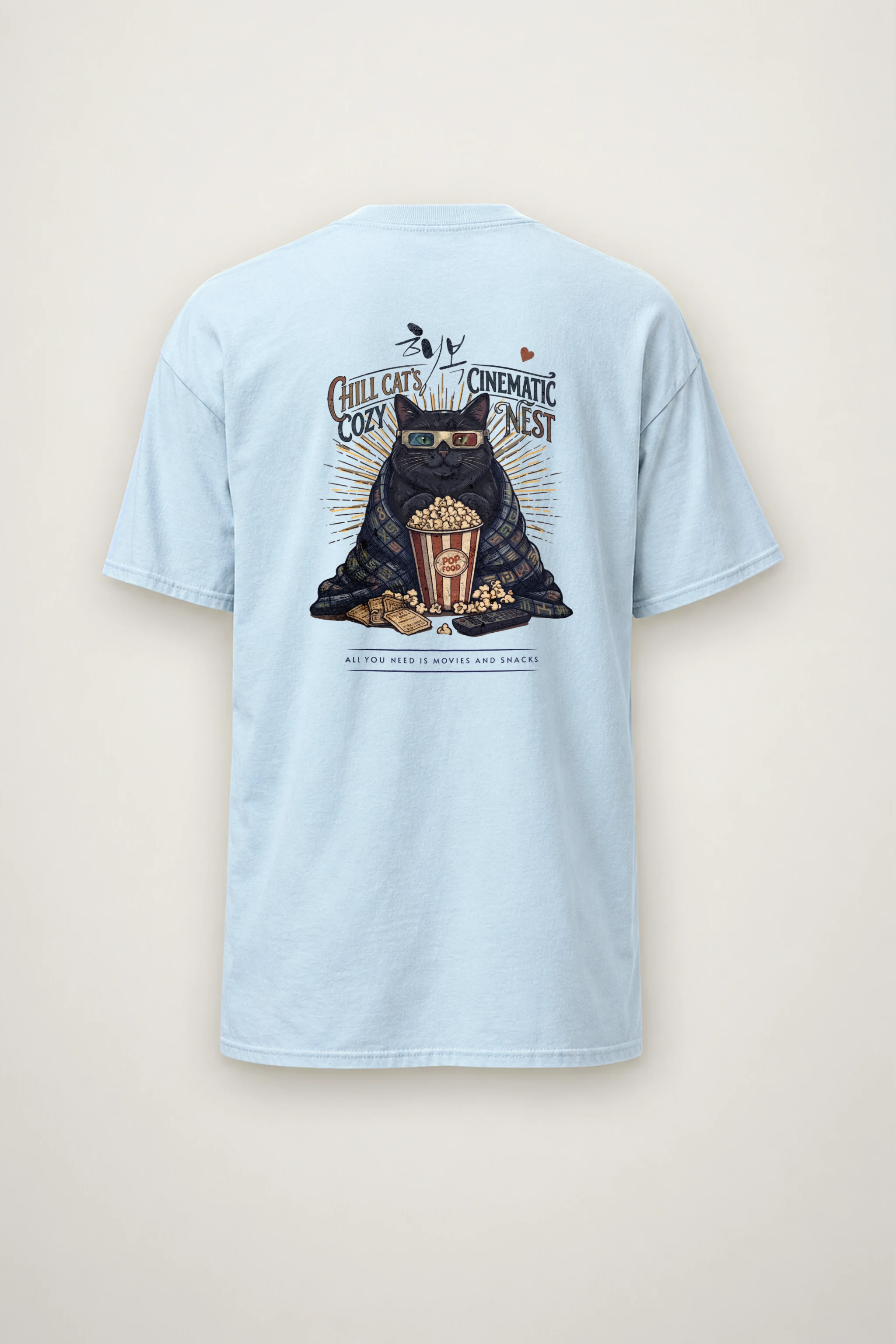 "Cozy Cinematic Nest" Heavyweight Unisex Crewneck T-shirt