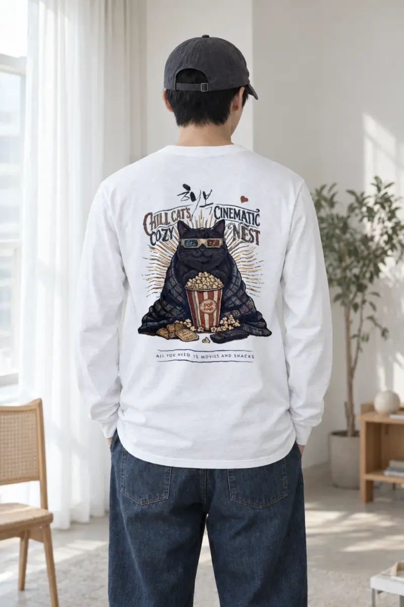 "Cozy Cinematic Nest" Unisex Longsleeve T-shirt | Gildan 2400