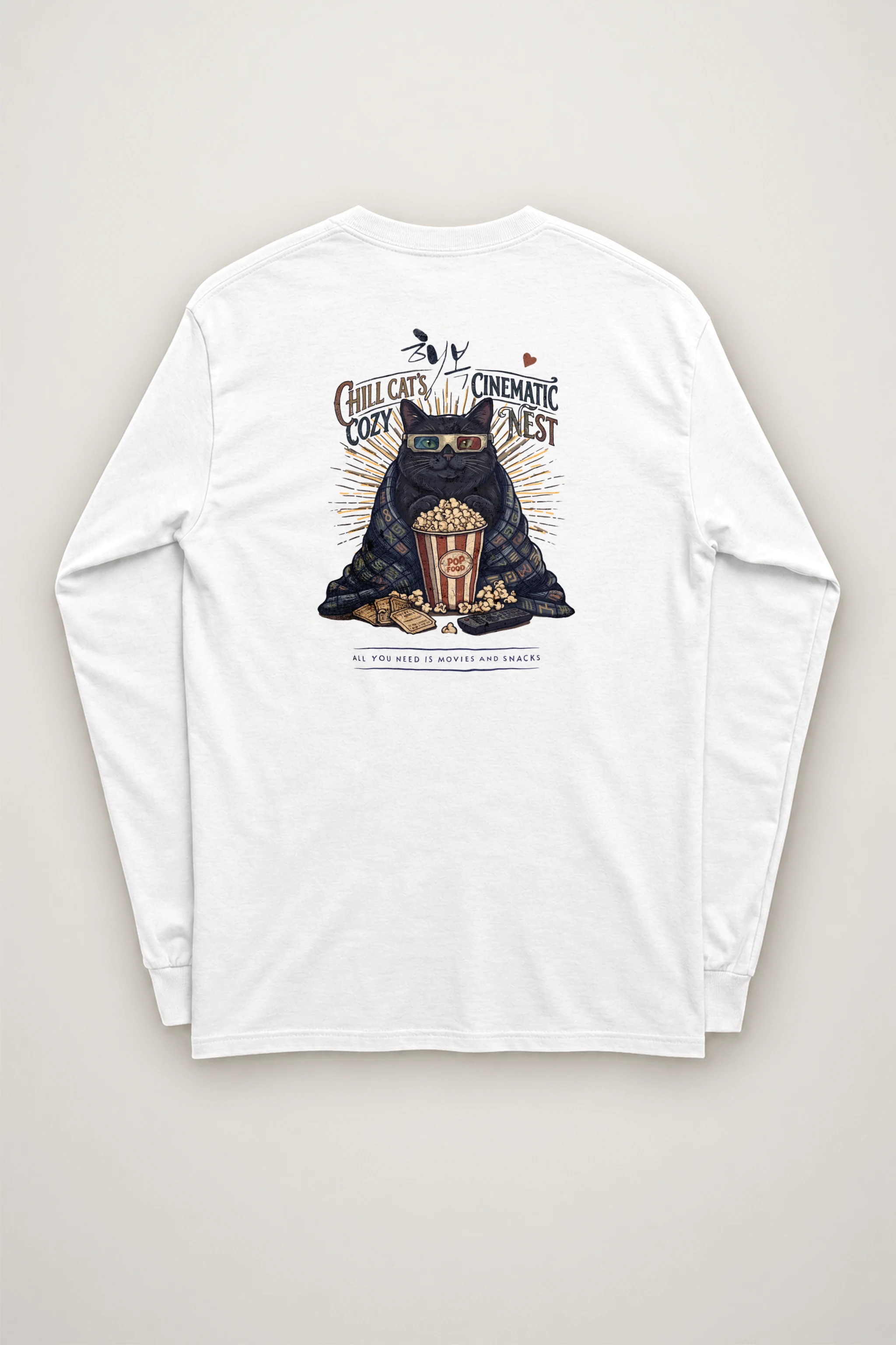 "Cozy Cinematic Nest" Unisex Longsleeve T-shirt