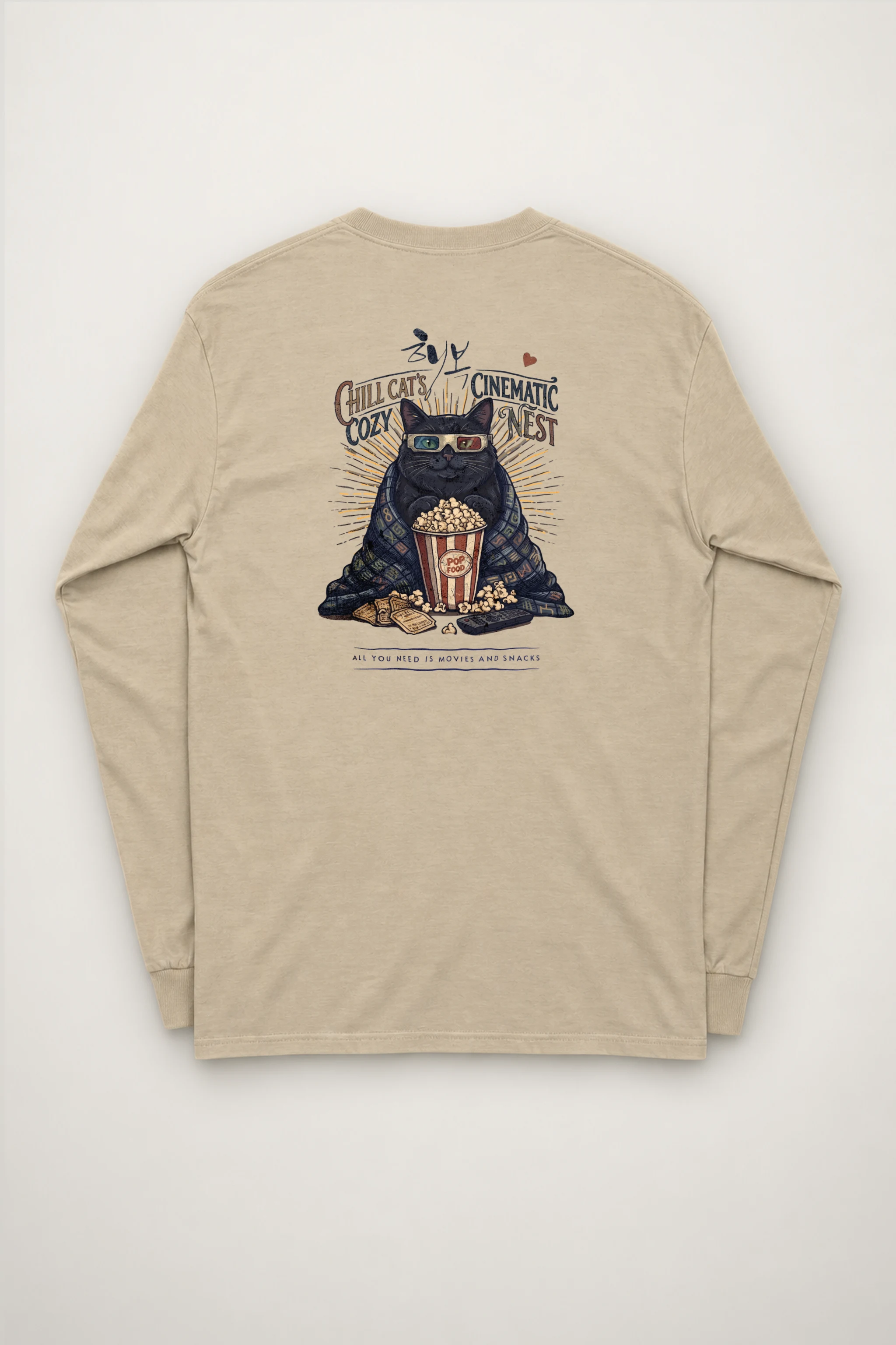 "Cozy Cinematic Nest" Unisex Longsleeve T-shirt
