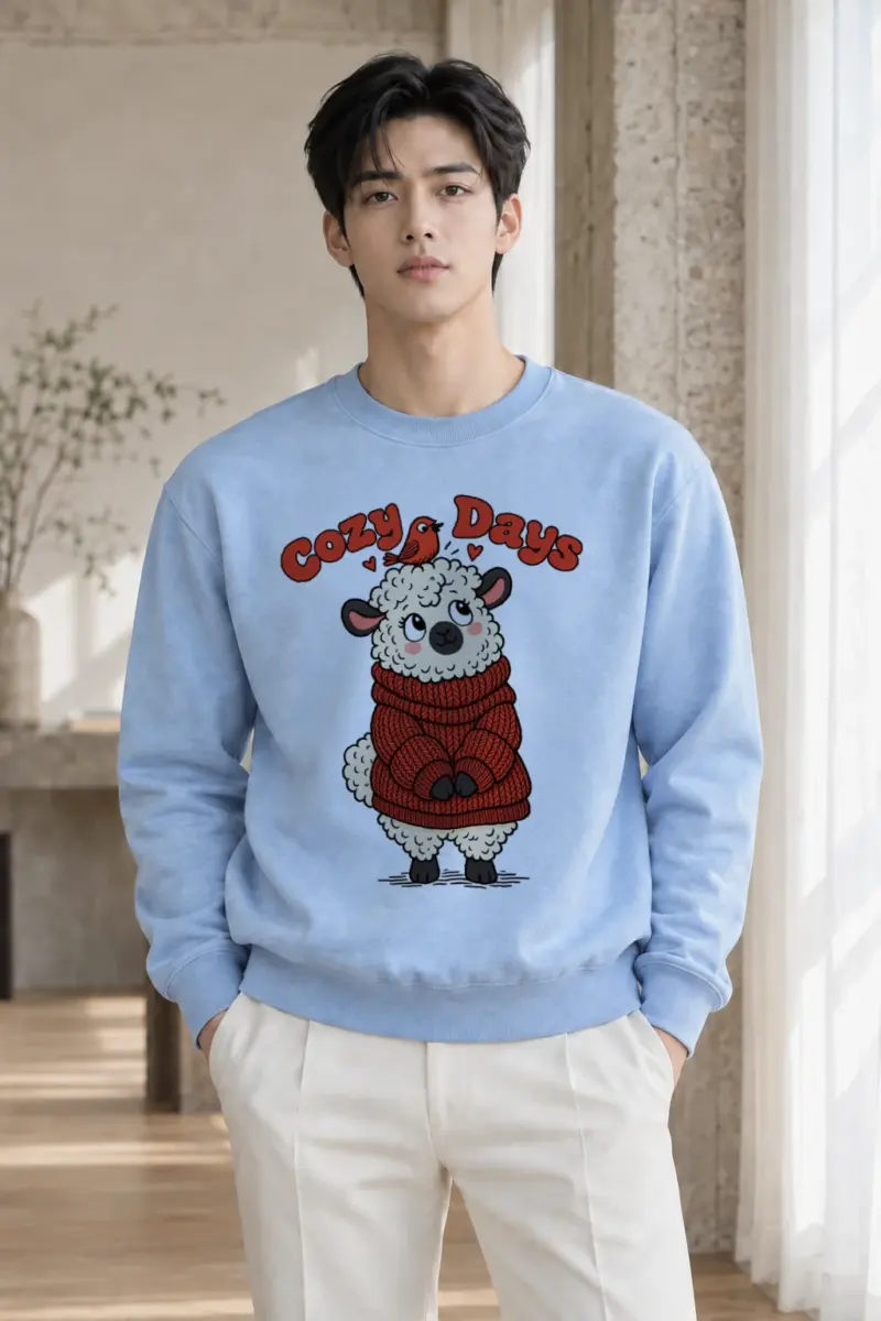 "Cozy Days Sheep" Heavy Blend Unisex Crewneck Sweatshirt | Gildan 18000