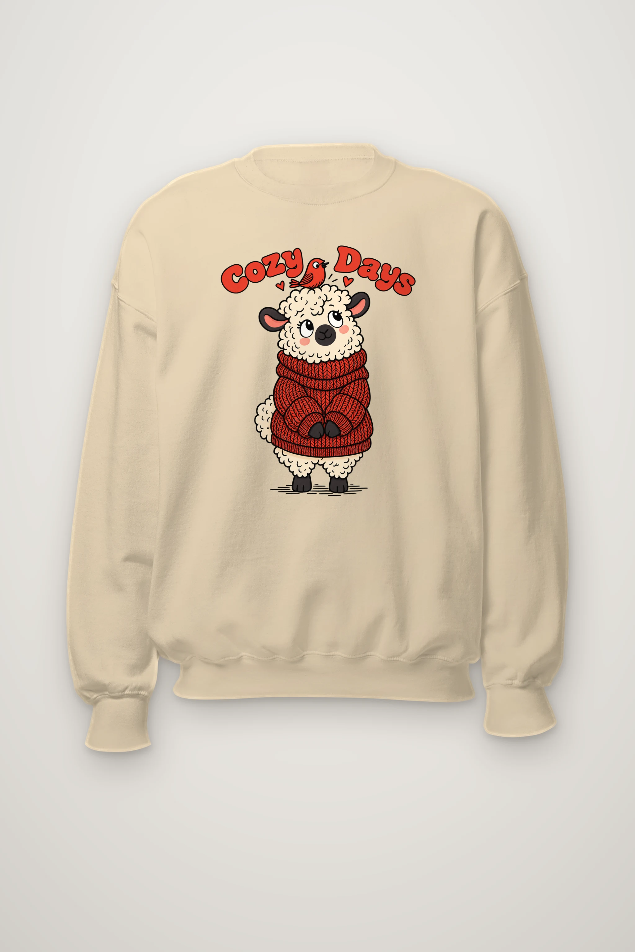 "Cozy Days Sheep" Heavy Blend Unisex Crewneck Sweatshirt
