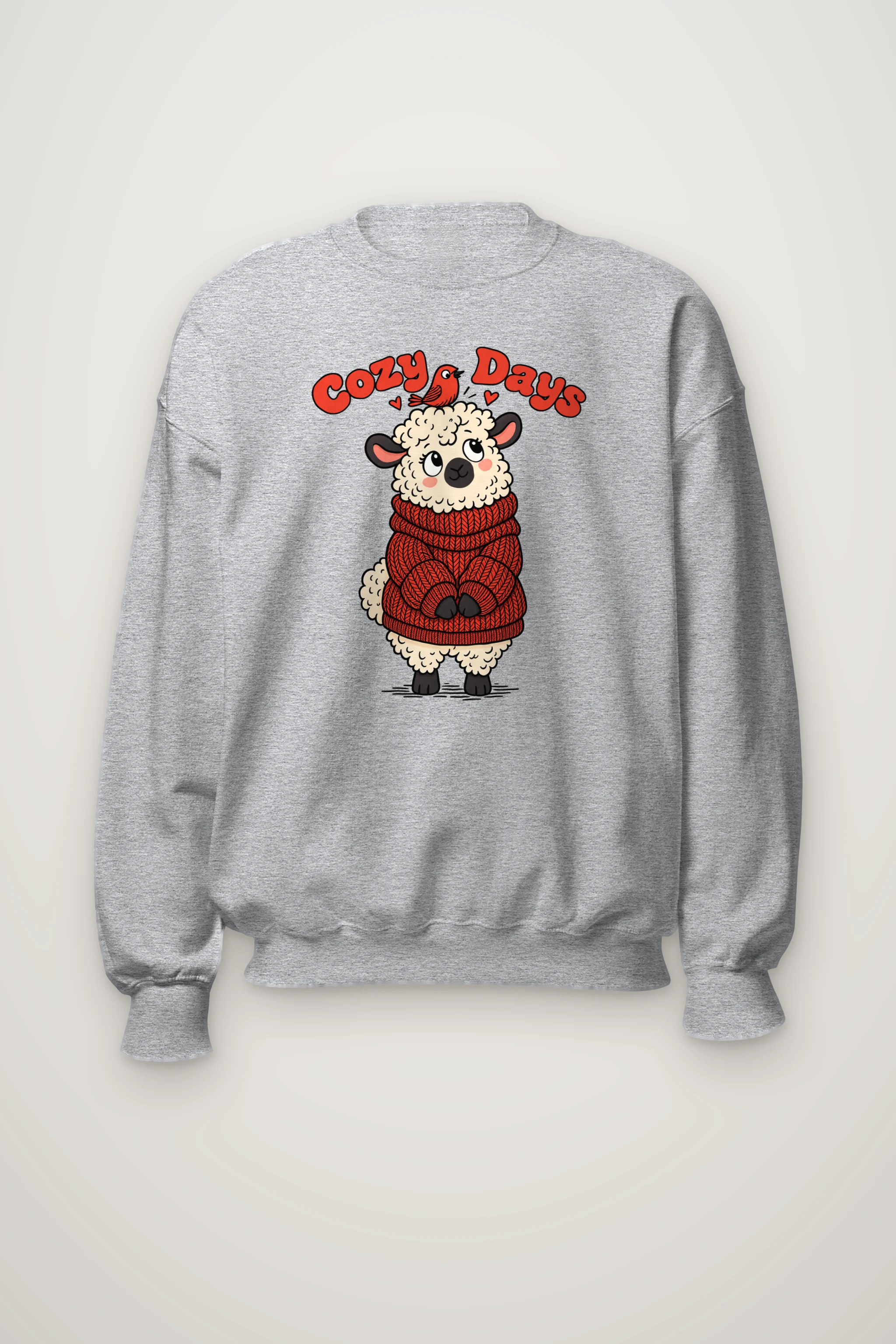 "Cozy Days Sheep" Heavy Blend Unisex Crewneck Sweatshirt
