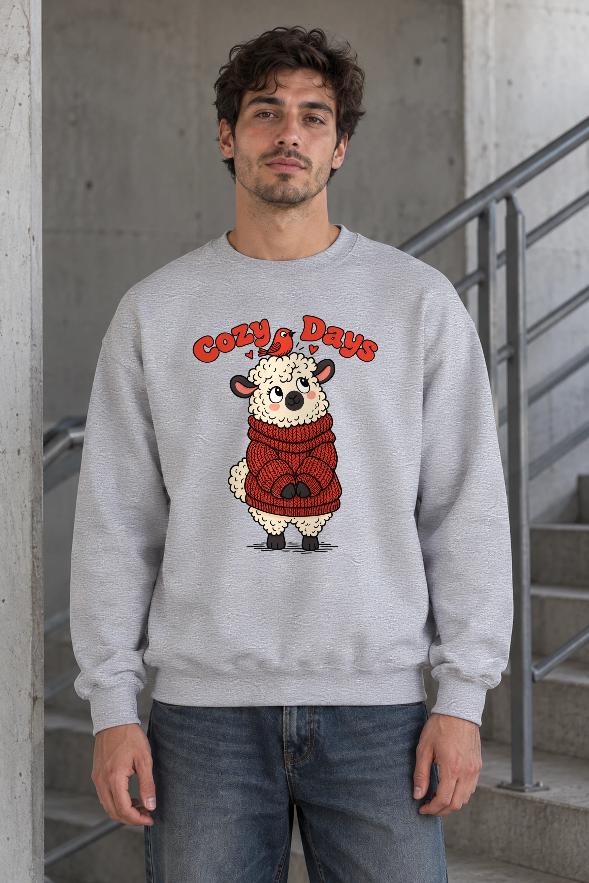 "Cozy Days Sheep" 1 Crewneck Sweatshirt