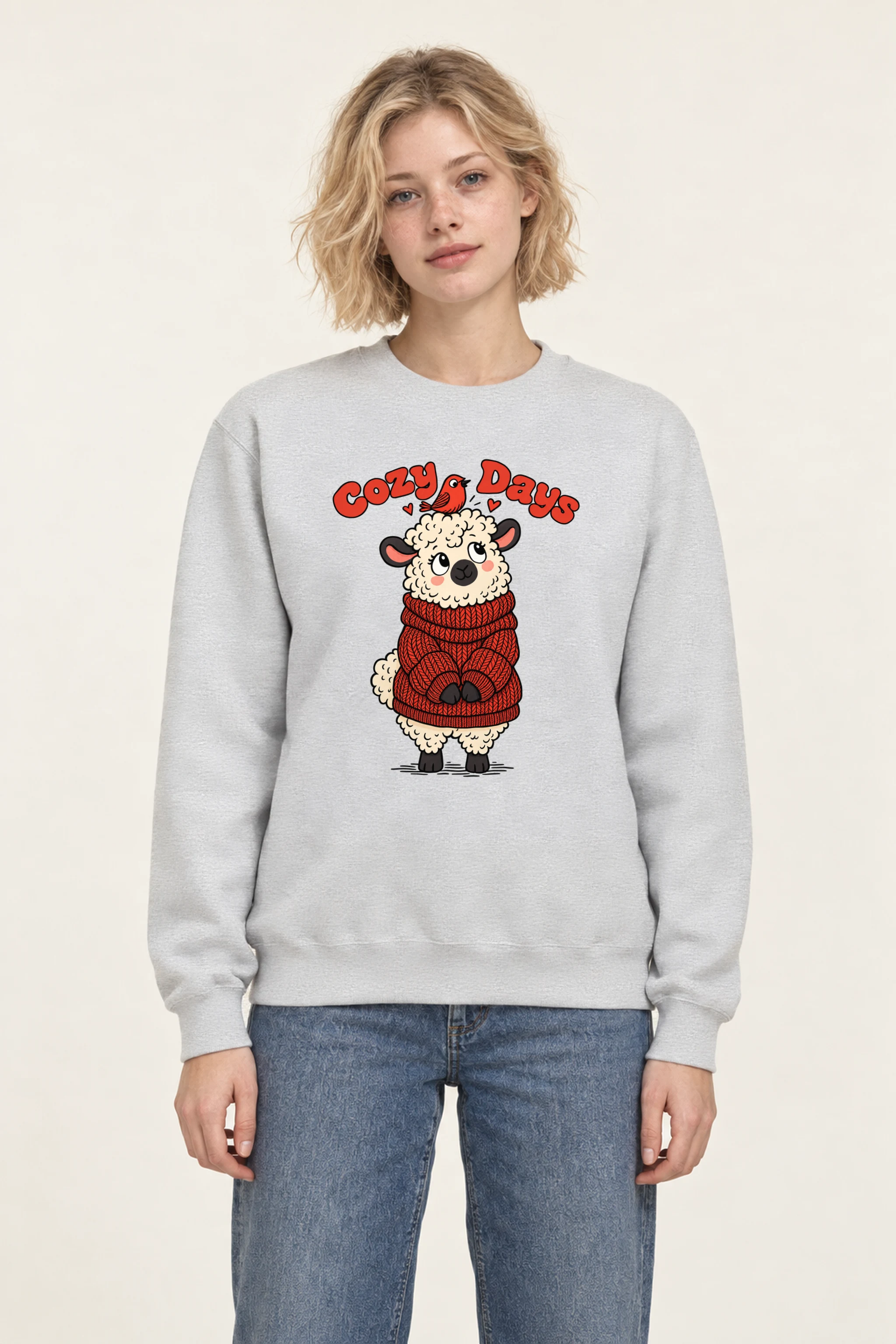 "Cozy Days Sheep" 1 Crewneck Sweatshirt