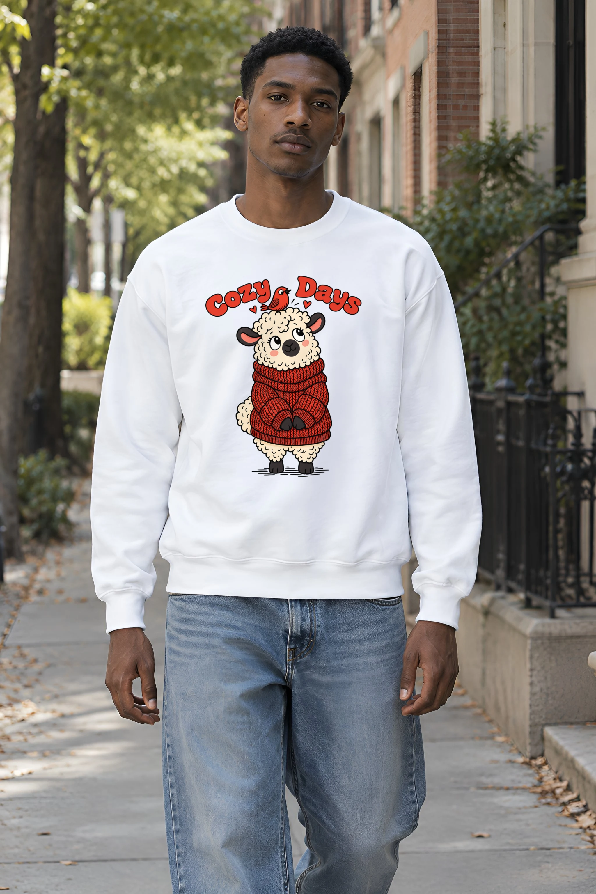 "Cozy Days Sheep" 1 Crewneck Sweatshirt
