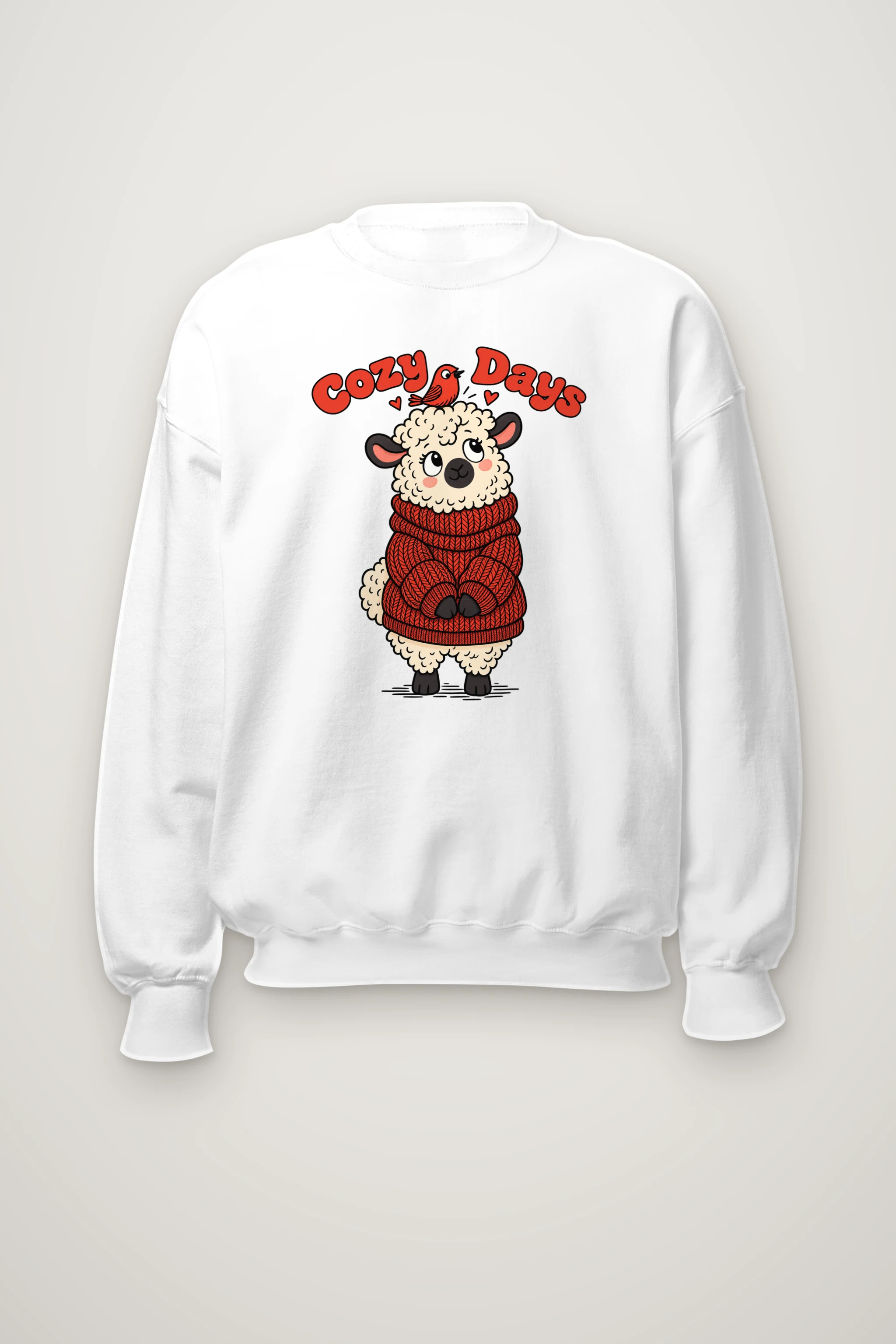 "Cozy Days Sheep" Heavy Blend Unisex Crewneck Sweatshirt