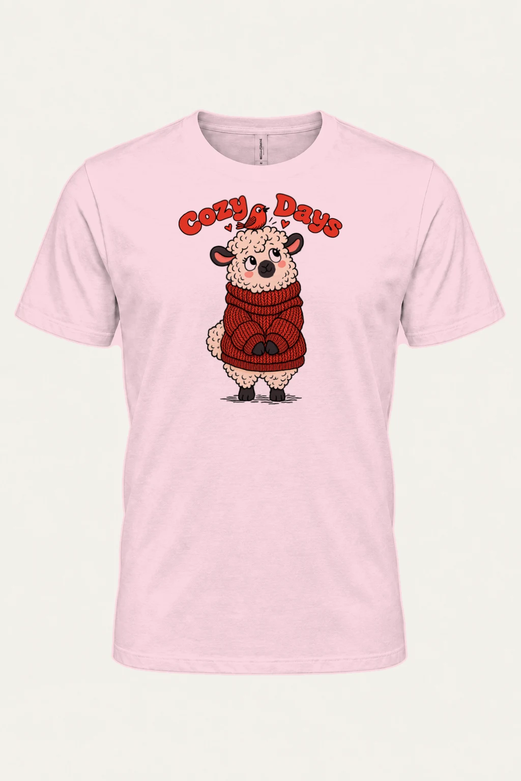"Cozy Days Sheep" Heavyweight Unisex Crewneck T-shirt | Gildan 5000