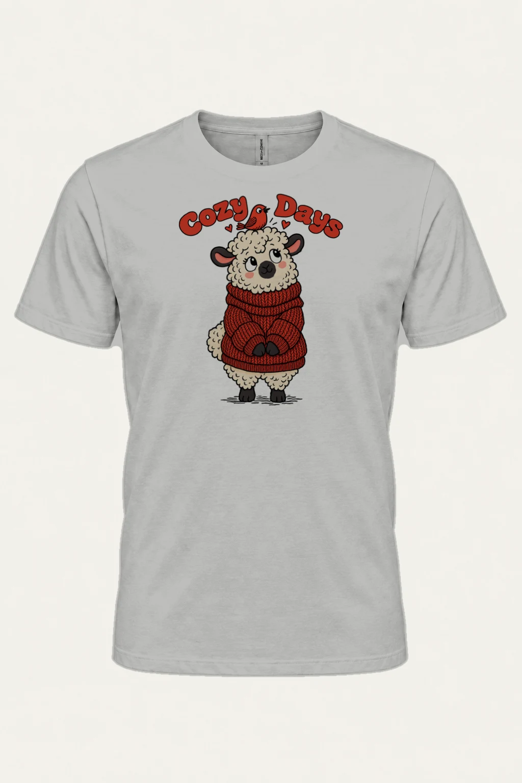 "Cozy Days Sheep" Heavyweight Unisex Crewneck T-shirt | Gildan 5000