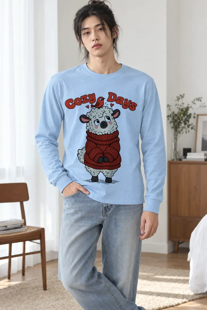 "Cozy Days Sheep" Unisex Longsleeve T-shirt
