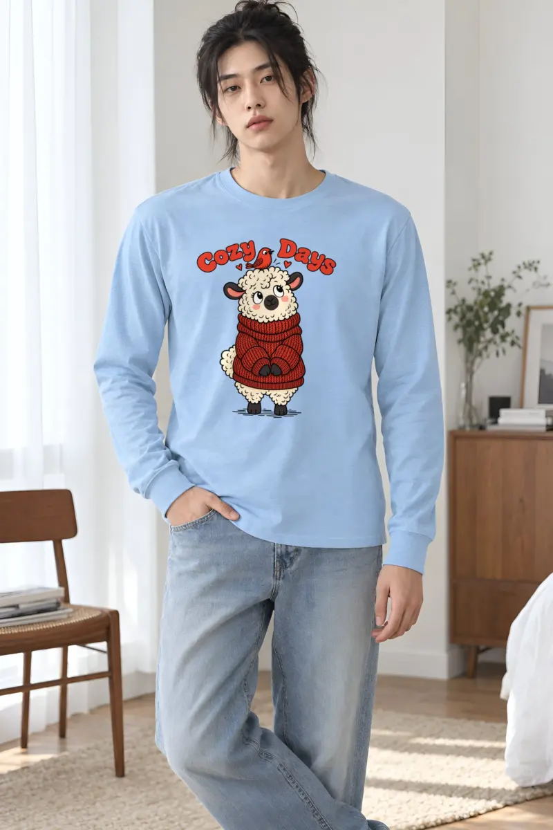 "Cozy Days Sheep" Unisex Longsleeve T-shirt