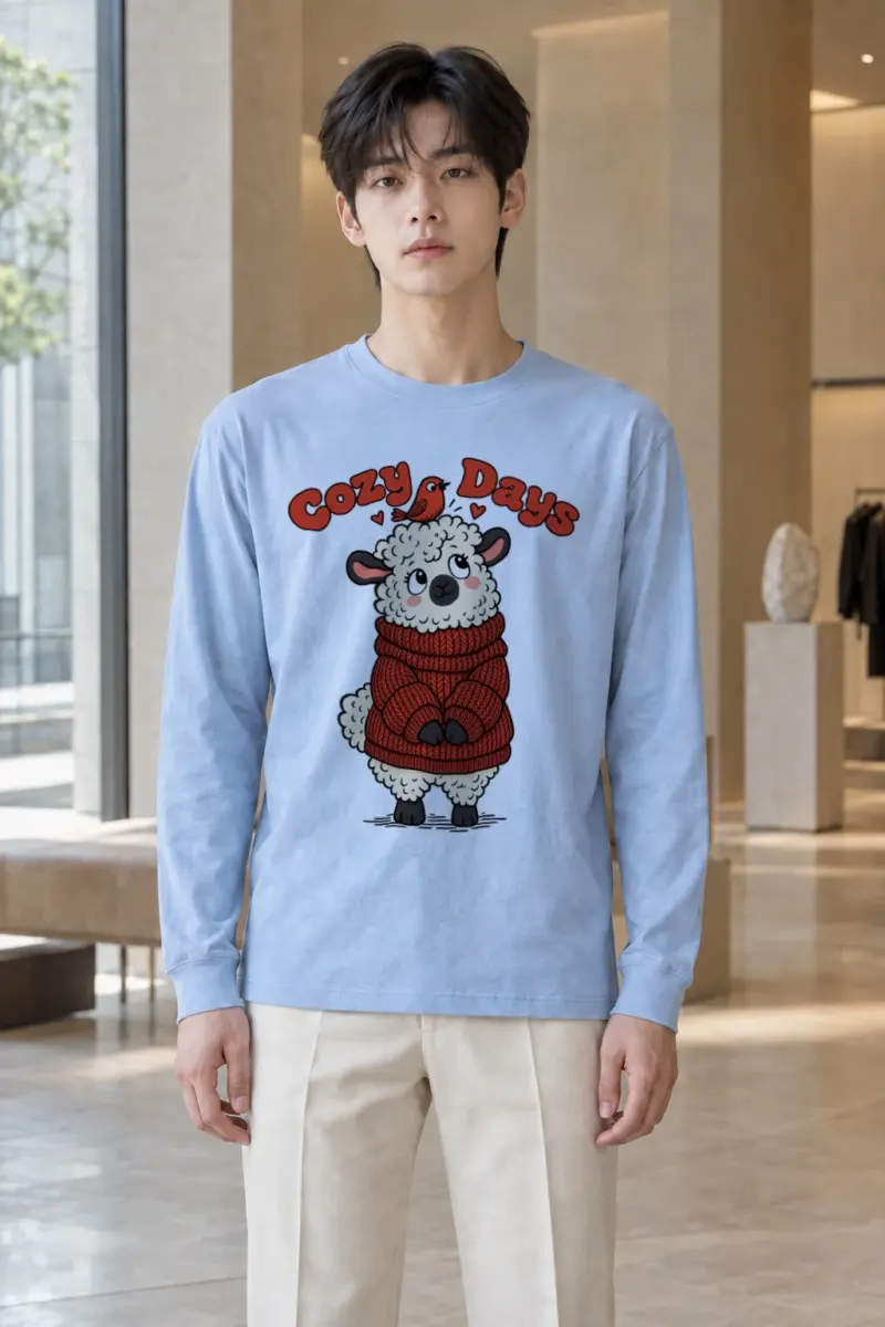 "Cozy Days Sheep" Unisex Longsleeve T-shirt | Gildan 2400