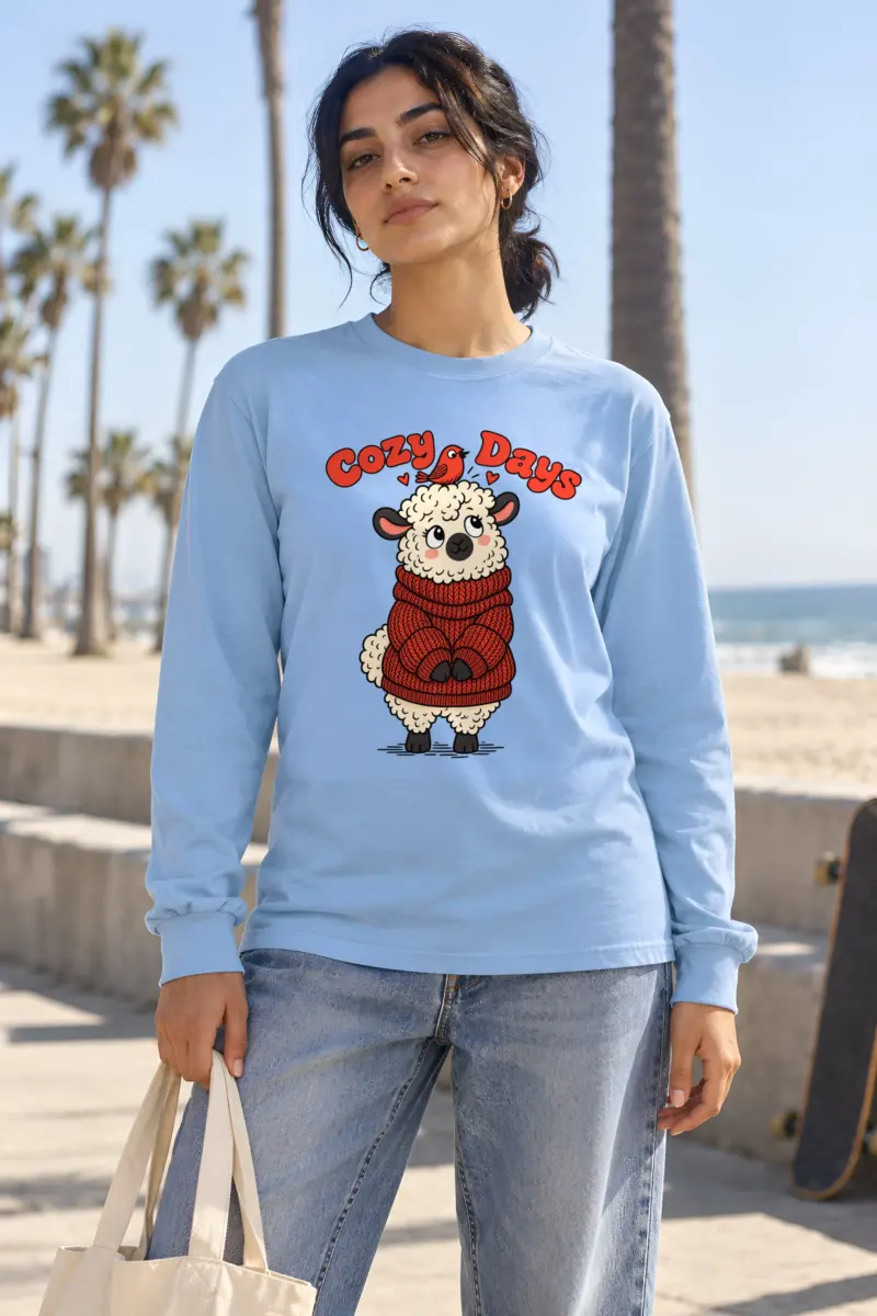 "Cozy Days Sheep" Unisex Longsleeve T-shirt