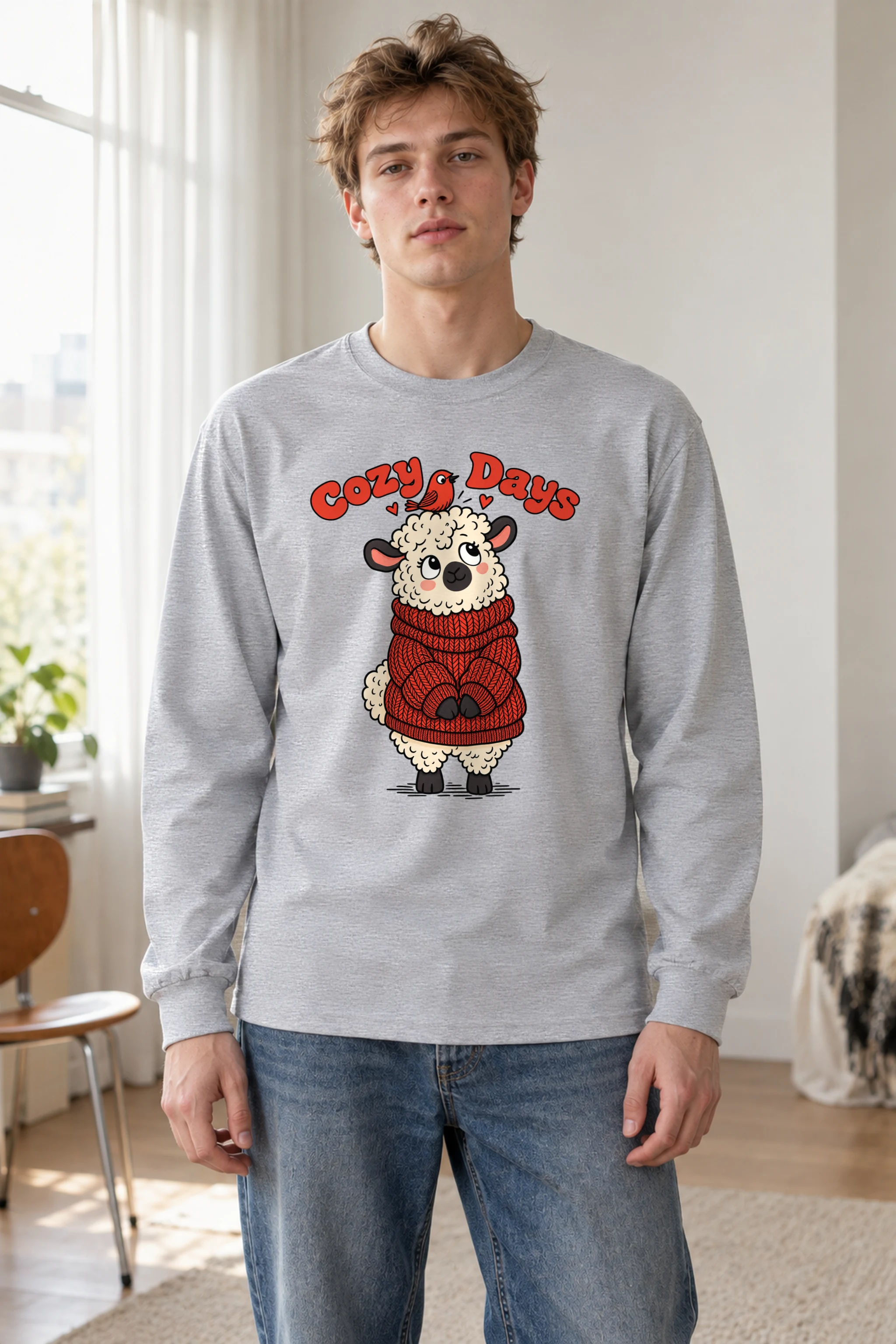 "Cozy Days Sheep" Unisex Longsleeve T-shirt