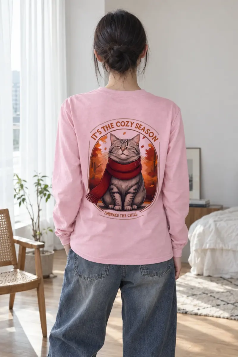 "Cozy Season Cat" Unisex Longsleeve T-shirt