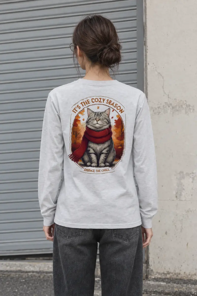 "Cozy Season Cat" Unisex Longsleeve T-shirt