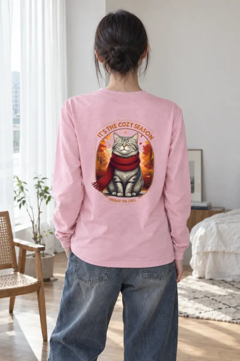"Cozy Season Cat" Unisex Longsleeve T-shirt