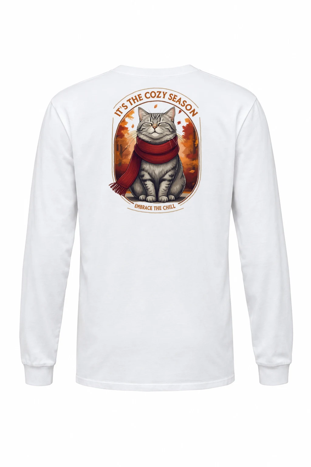 "Cozy Season Cat" Unisex Longsleeve T-shirt | Gildan 2400