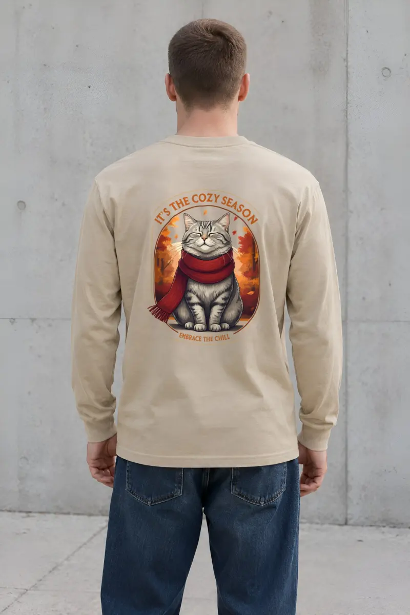 "Cozy Season Cat" Unisex Longsleeve T-shirt