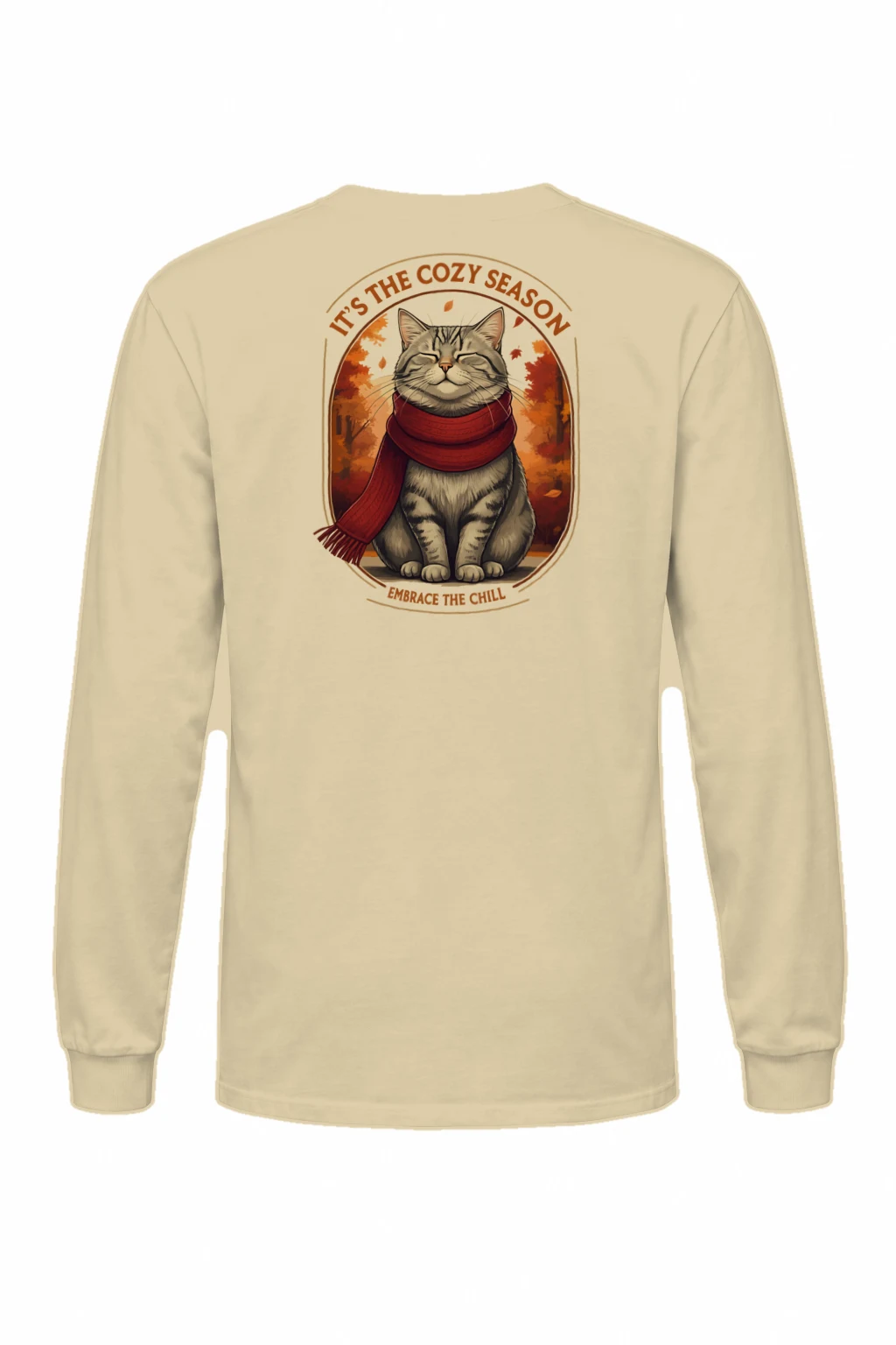 "Cozy Season Cat" Unisex Longsleeve T-shirt | Gildan 2400