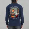 "Snowy Window Fox" Unisex Longsleeve T-shirt | Gildan 2400