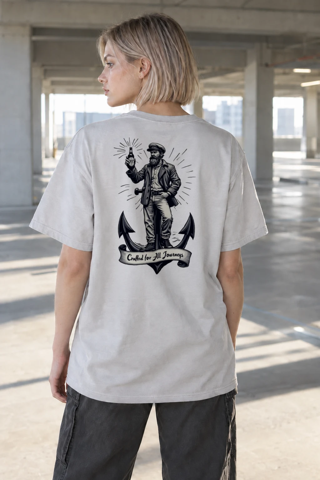 "Crafted for All Journeys" Heavyweight Unisex Crewneck T-shirt | Gildan 5000