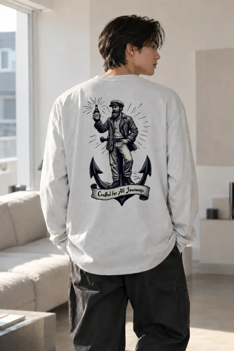 "Crafted For All Journeys" Unisex Longsleeve T-shirt | Gildan 2400