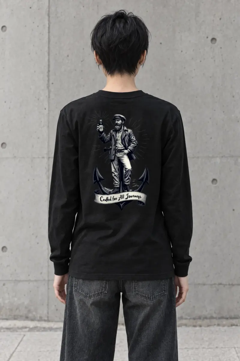 "Crafted For All Journeys" Unisex Longsleeve T-shirt | Gildan 2400
