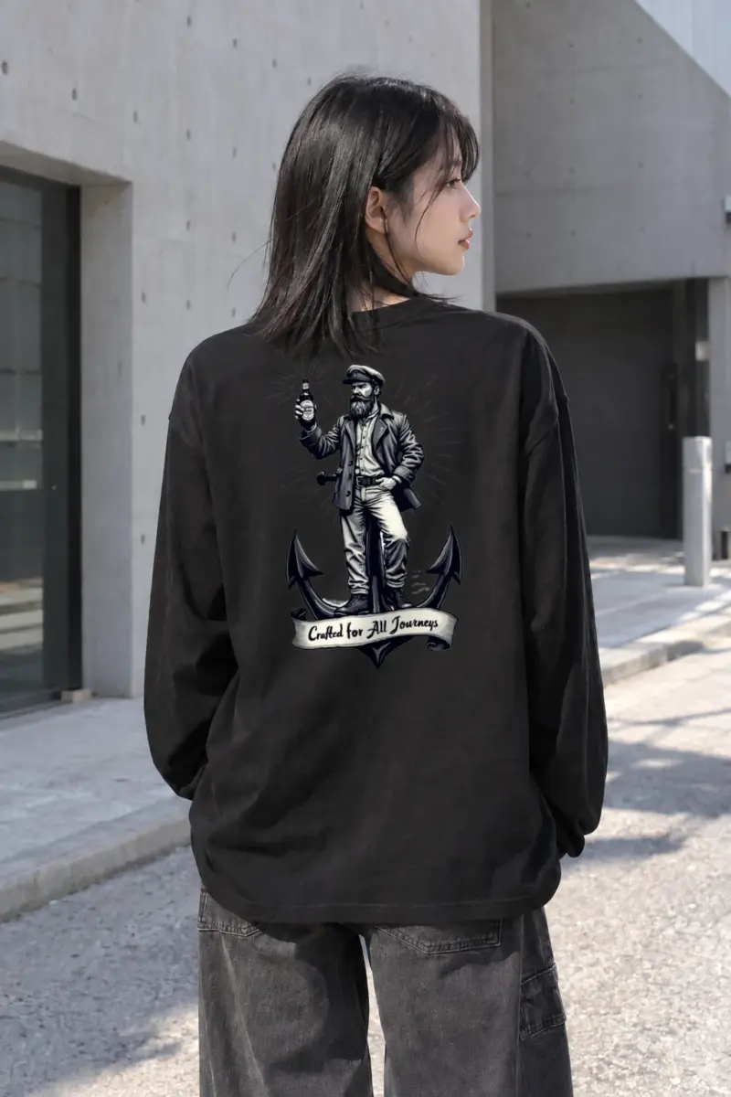 "Crafted For All Journeys" Unisex Longsleeve T-shirt | Gildan 2400