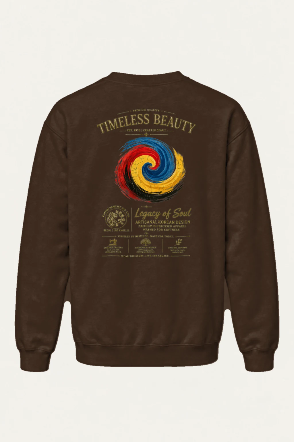 "Crafted Spirit" Heavy Blend Unisex Crewneck Sweatshirt | Gildan 18000