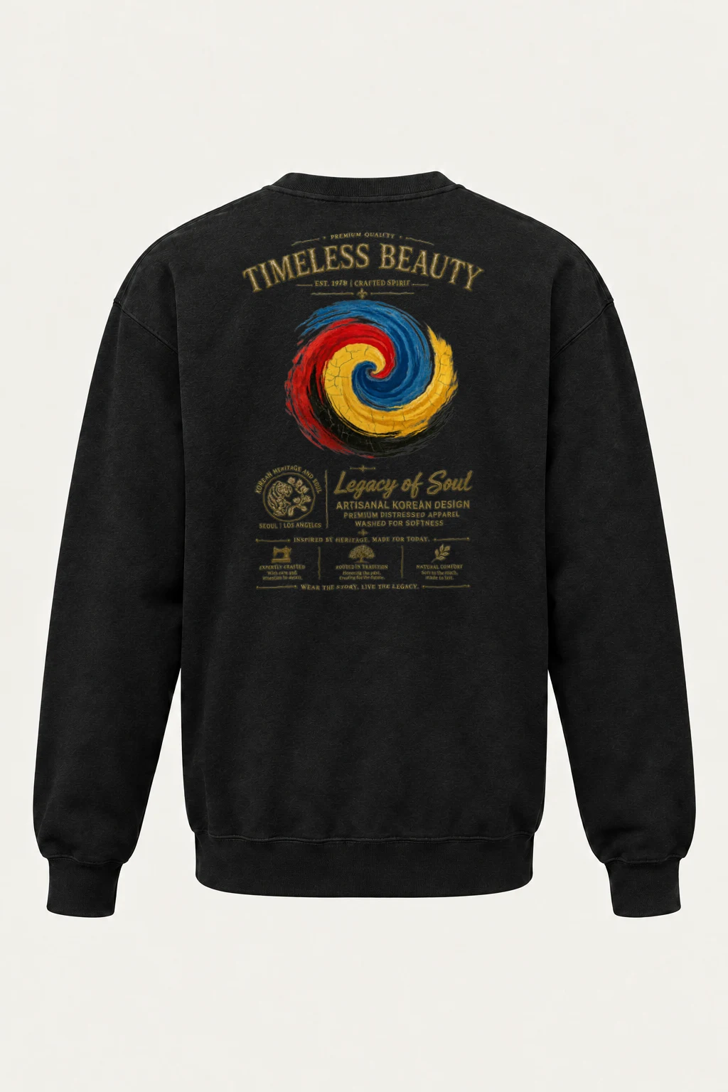 "Crafted Spirit" Heavy Blend Unisex Crewneck Sweatshirt | Gildan 18000