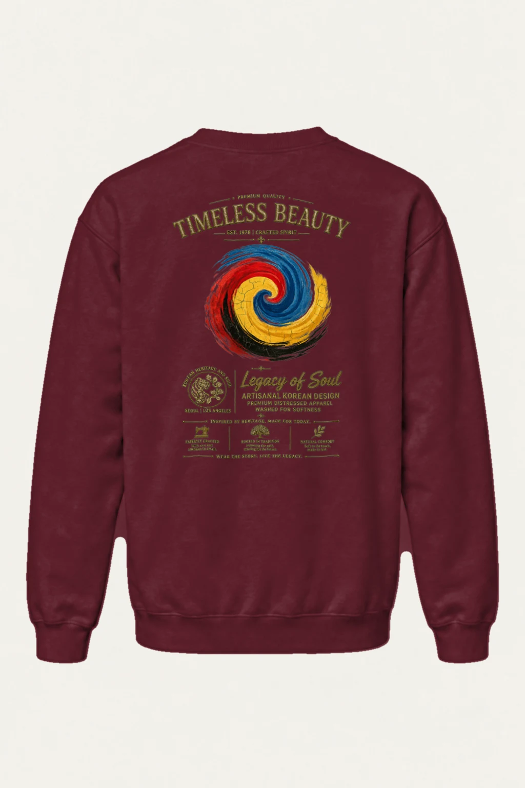 "Crafted Spirit" Heavy Blend Unisex Crewneck Sweatshirt | Gildan 18000