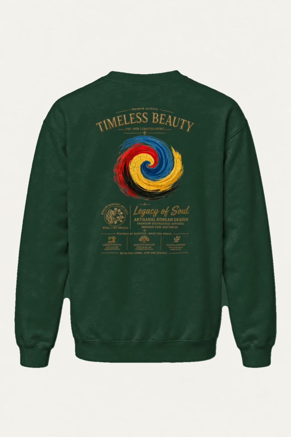 "Crafted Spirit" Heavy Blend Unisex Crewneck Sweatshirt | Gildan 18000
