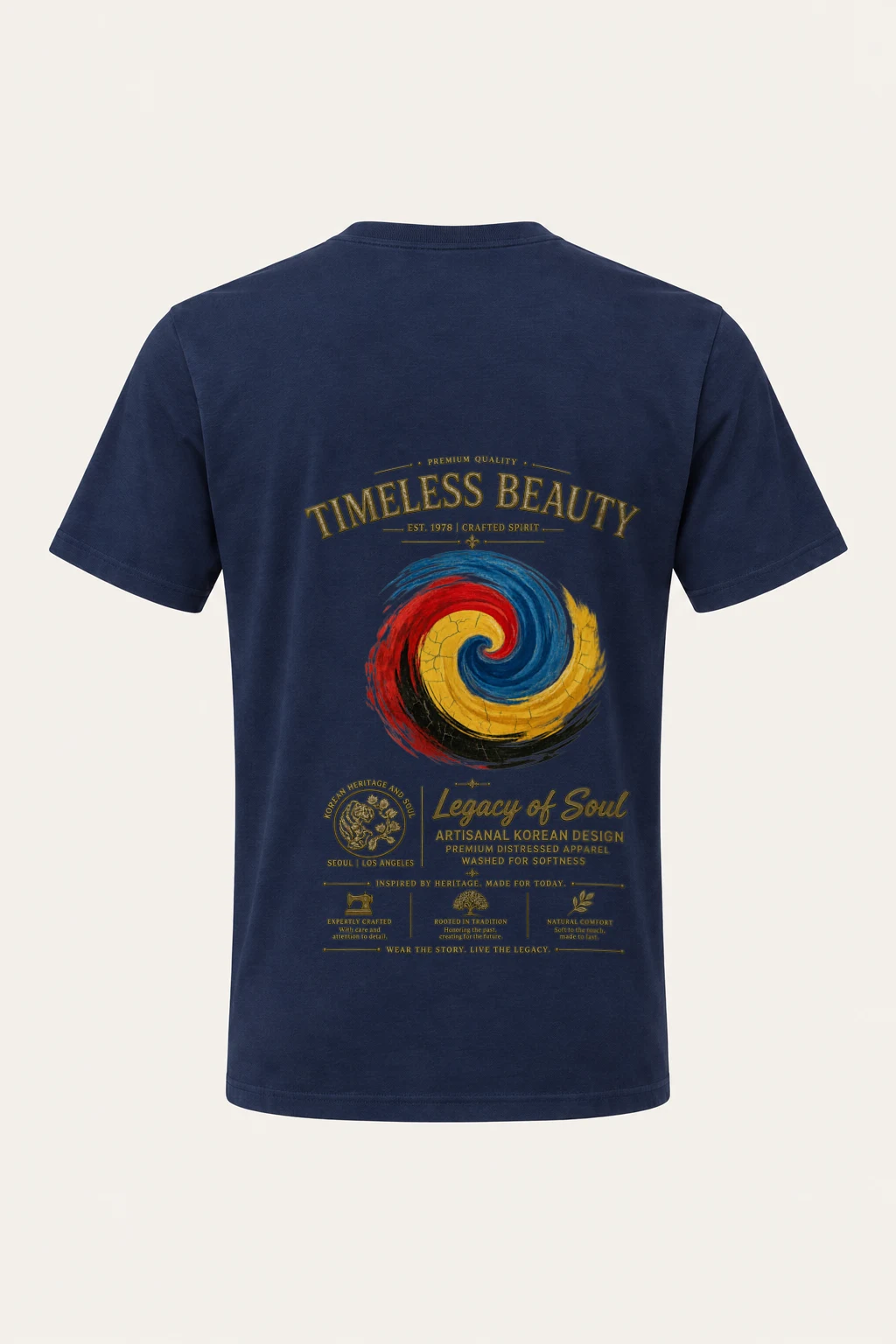 "Crafted Spirit" Heavyweight Unisex Crewneck T-shirt | Gildan 5000