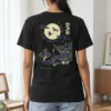 "Cranes Above Pagoda" Heavyweight Unisex Crewneck T-shirt | Gildan 5000