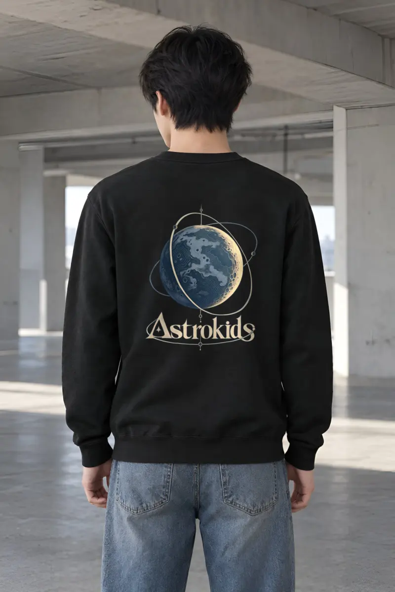 "Cratered Moon Illustration" Heavy Blend Unisex Crewneck Sweatshirt
